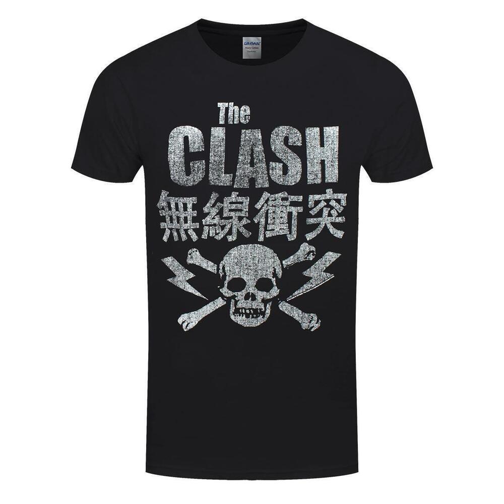The Clash Skull Crossbones Mens Black Tshirt